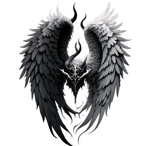 Angel And Devil Wings Cybersigilsm