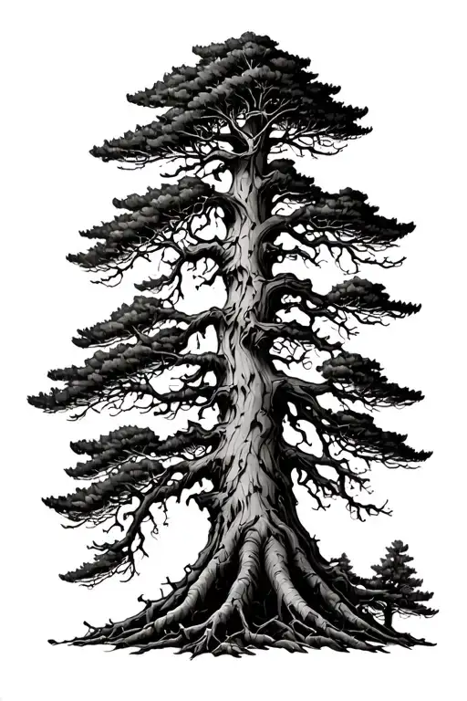 Large Dead Pine Tree With Lots Of Depth And Movement