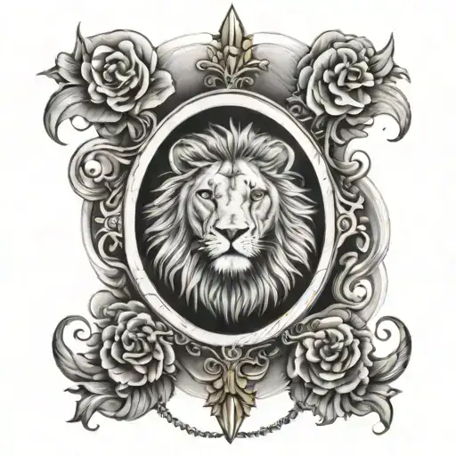 Lion Hourglass Compass Sleeve