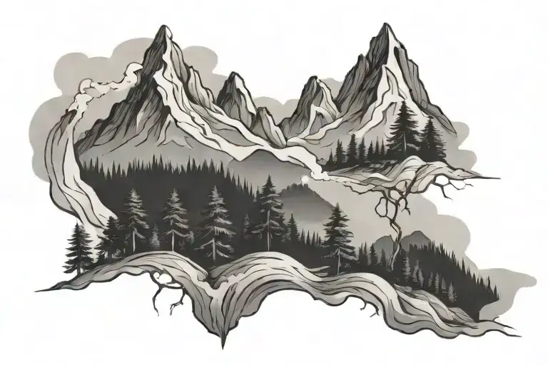 Mountains Filled With Trees