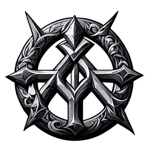 The Symbol For Order Over Layed By The Symbol For Chaos