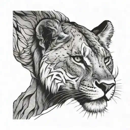 Female Metaphysical Lioness Thigh