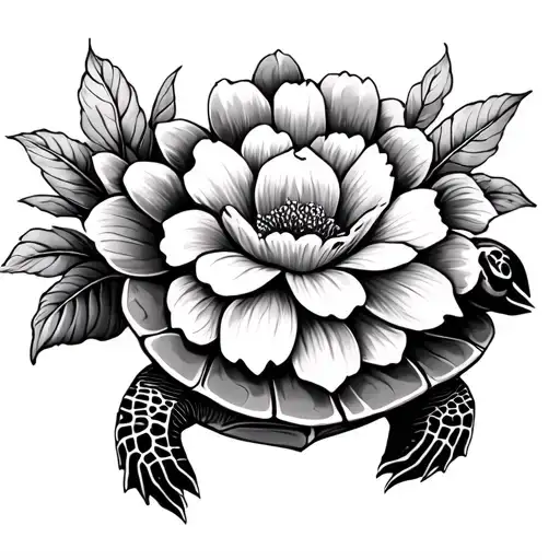 Turtle Flower Blooming