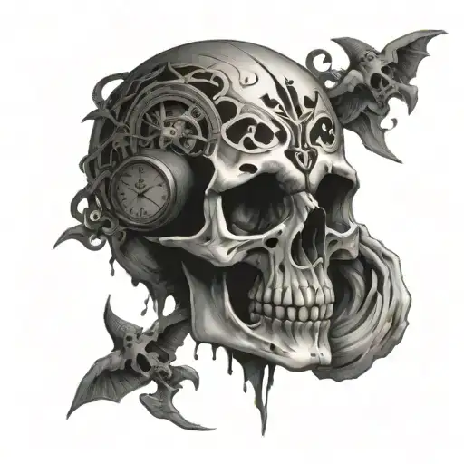 Clocksand Skull