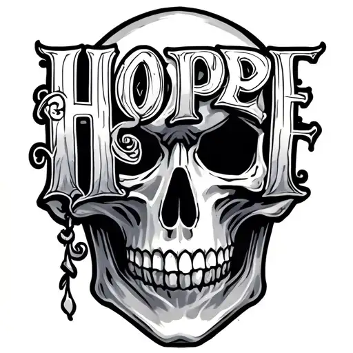 Skull And Hope Word