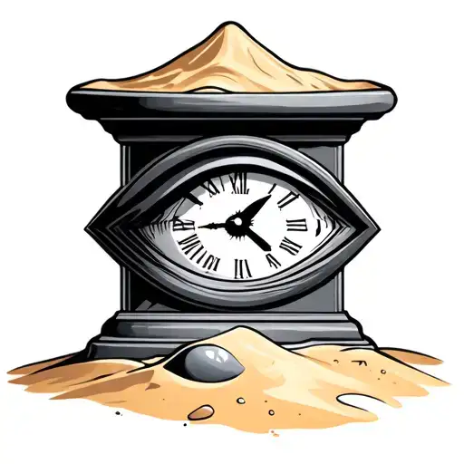 A Sand Clock With A Eye