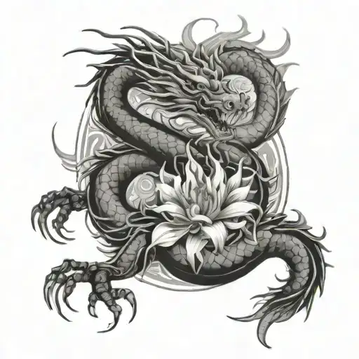 Lycoris And Japanese Dragon