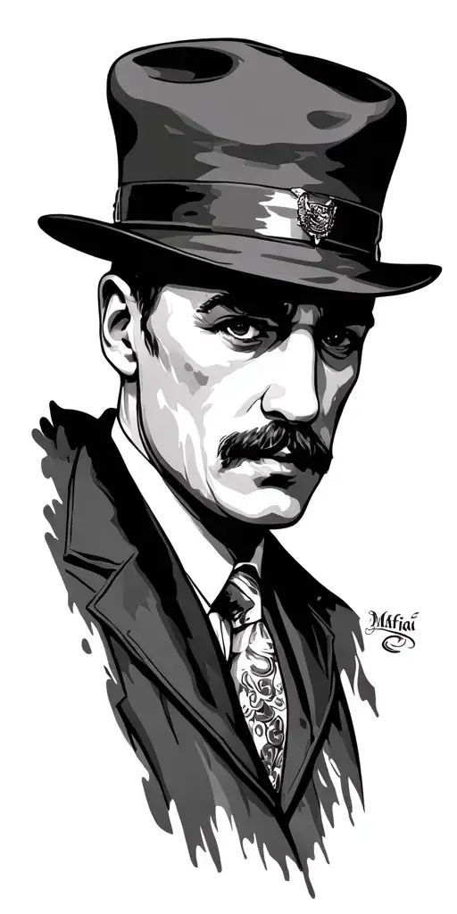 Mafia Themed Tattoo Design