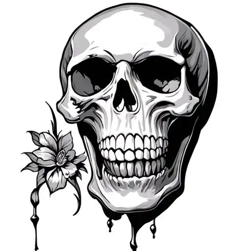 Skull With Real Heart