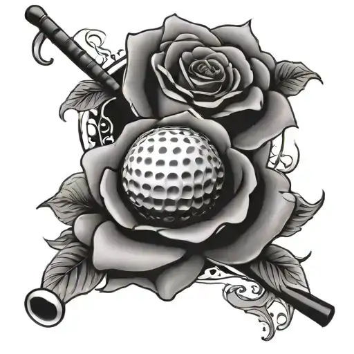 Golf Club And Cancer Rose