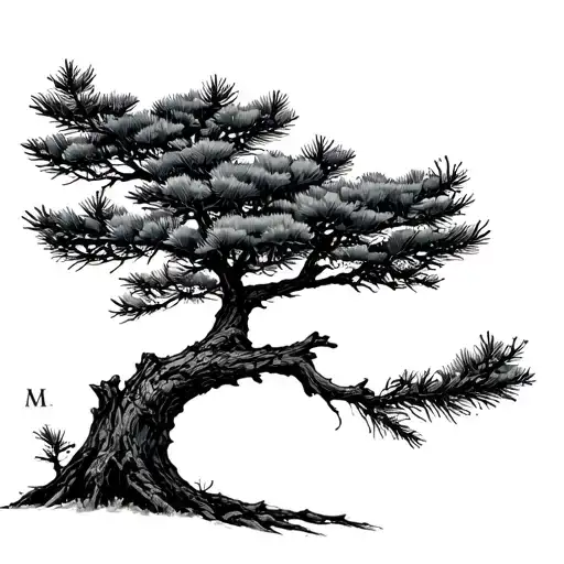 Pine Tree With Initials Incorporated