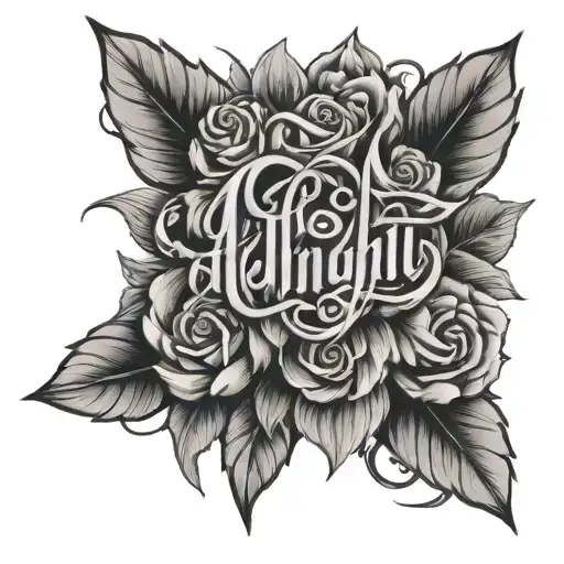 The Word Almighty But Bunched Together