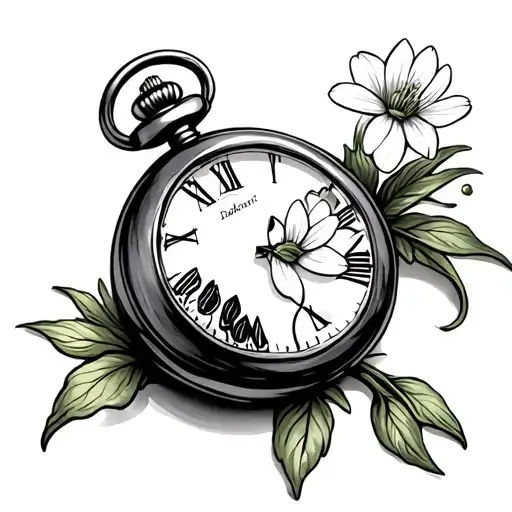 Cpocketwatch Snowdrop Flower Baby Feet