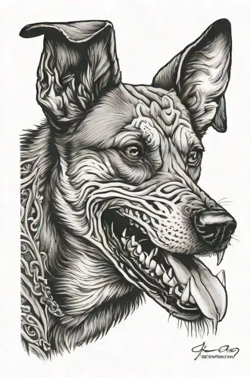 Dog Snarling