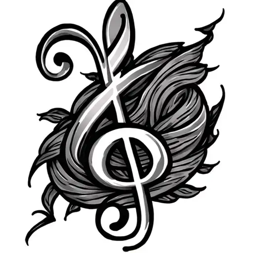 Treble Clef With Roman Numeral 3