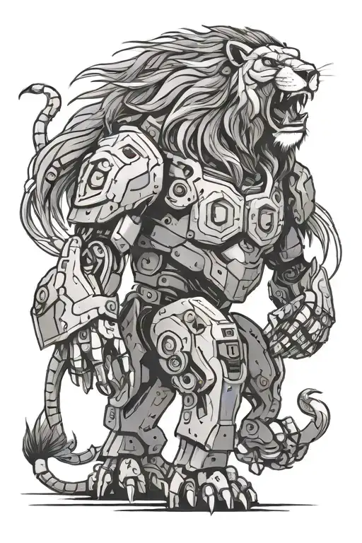 Robot Lion Standing