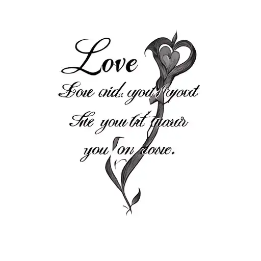 Twilight Inspired Tattoo Design Incorporating A Quote Of Love
