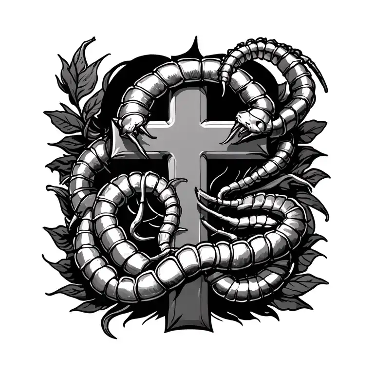 The Scolopendra Wrapped Around The Cross