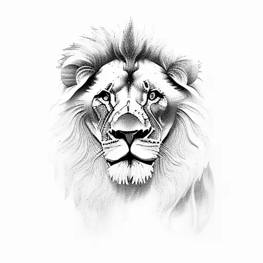 3D Lion Looking To The Side