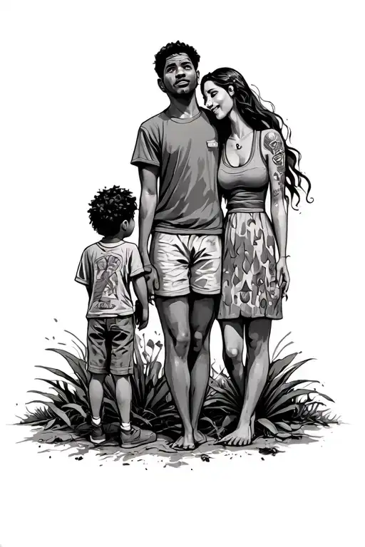 Favela With A Kid And His Mom Dad