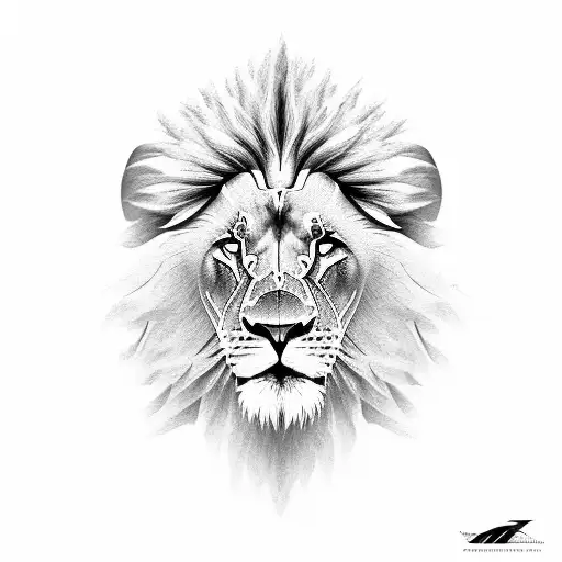 3D Side Profile Of A Lion