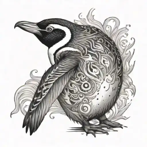 Full Body Penguin Contemporary Art Stiyle