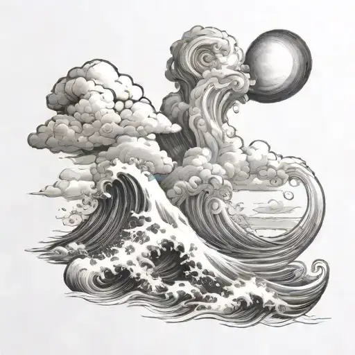 Clouds And Ocean Waves