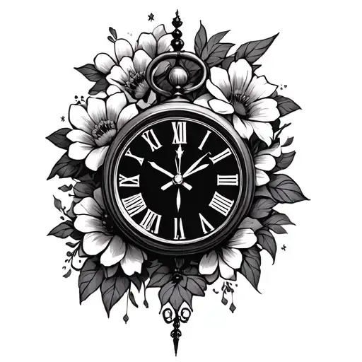 Harry Potter Clock And Flowers