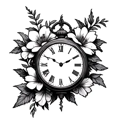 Harry Potter Clock And Flowers