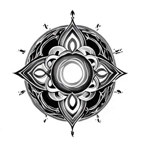Middle Chest Tattoo Infinity Chakra