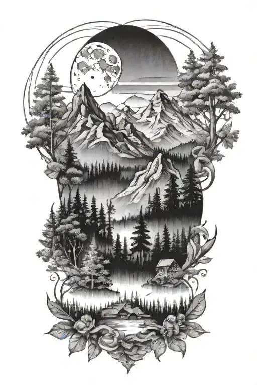 Mountains Forest Family