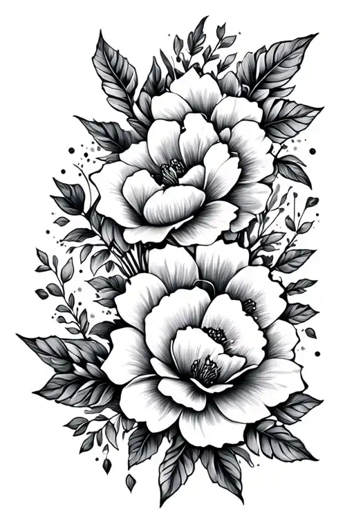Blackout Floral Half Sleeve