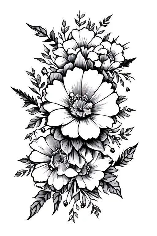 Blackout Floral Half Sleeve Traditional