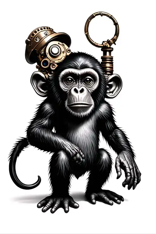 3 Steampunk Monkey
