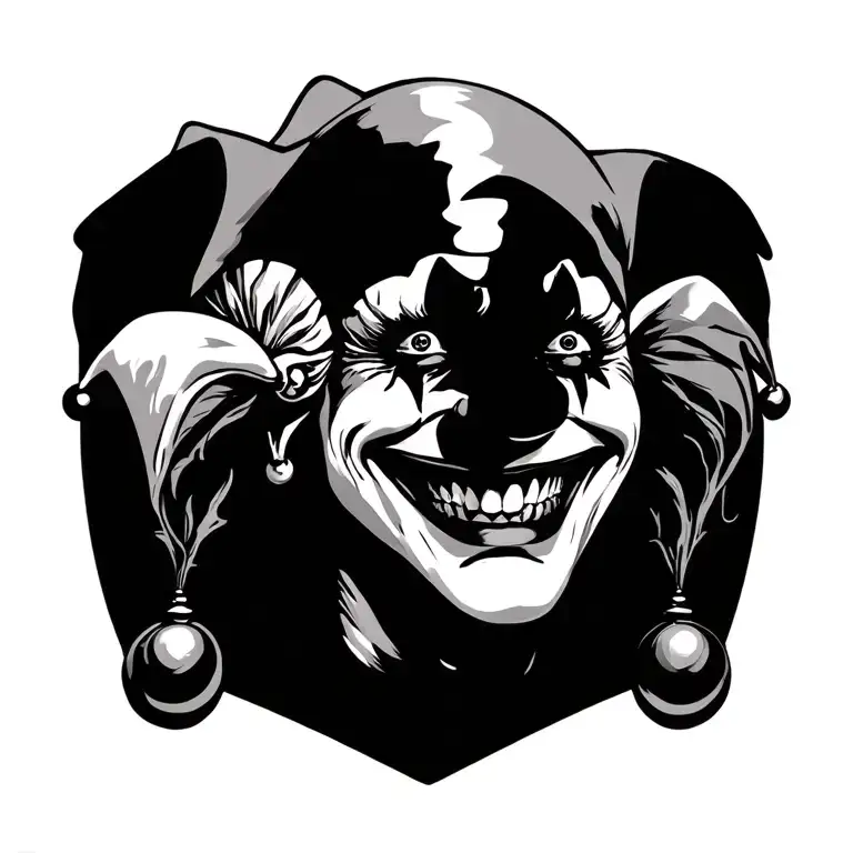 Jester Clown With Creepy Smile