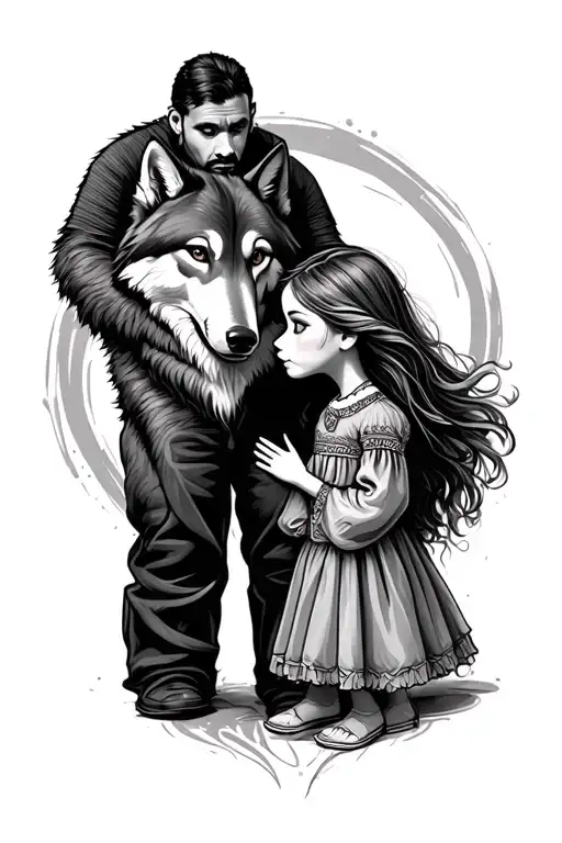 Dad Loup And His Daughter