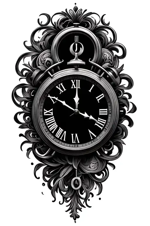 Clock Surrounded With 2 Callender Filled By Important Date