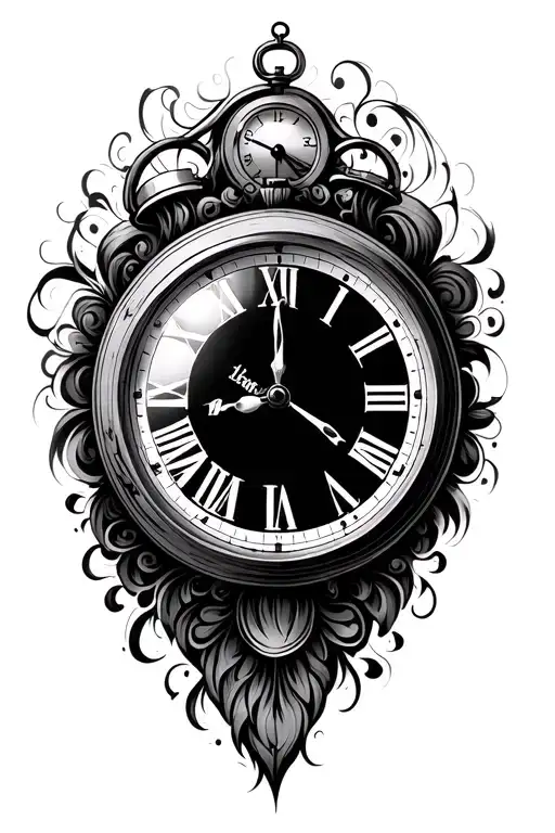 Clock Surrounded With 2 Callender Filled By Important Date