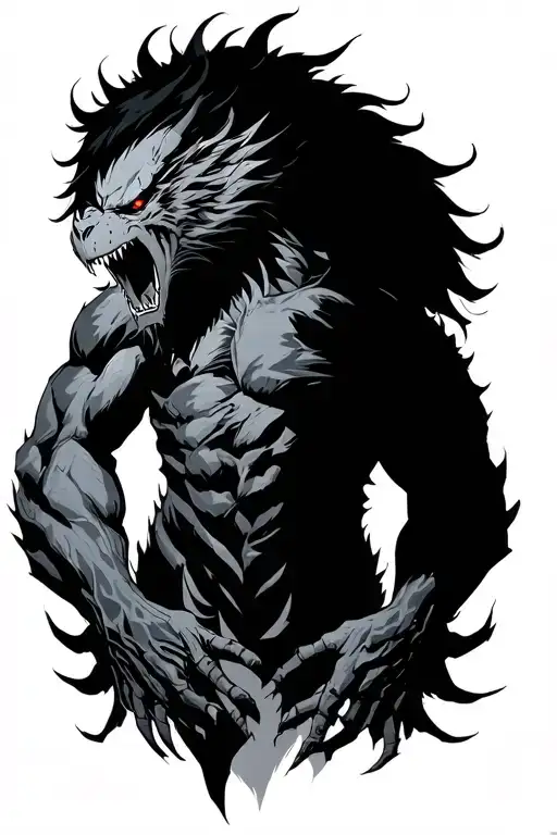 Eren Shingeki No Kyojin With The Blackwork Background Titan Beast