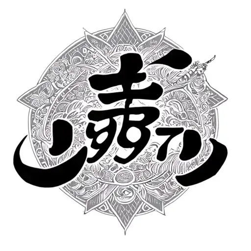 Man Born 1997 Engraved Chinese Letters Surrounded