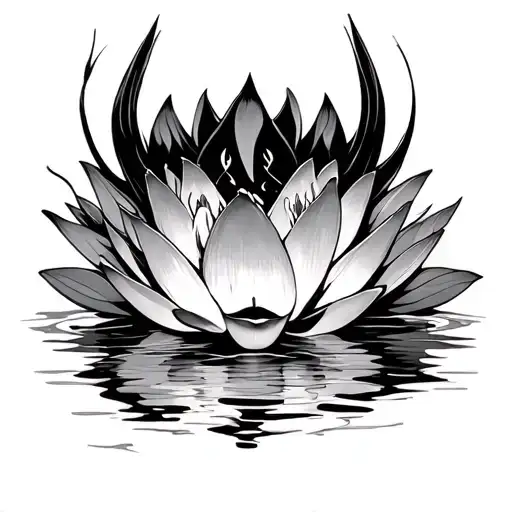 Water Lily Siren Evil Beautiful Face
