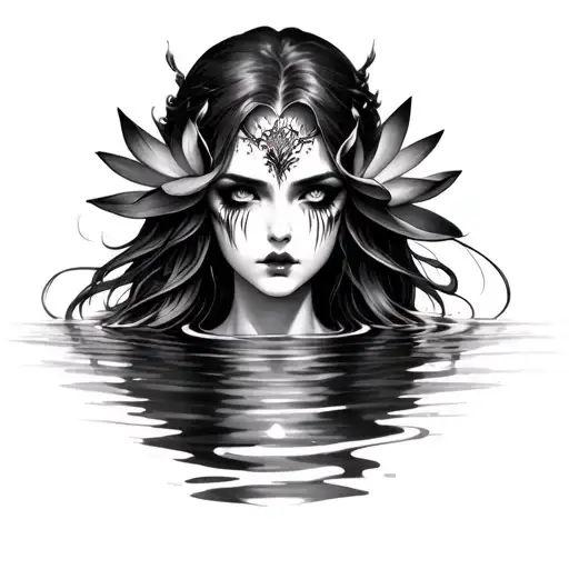 Water Lily Siren Evil Beautiful Face Morphing