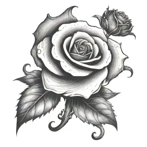 A Rose Blooming Out Of A Semi Colon Symbol