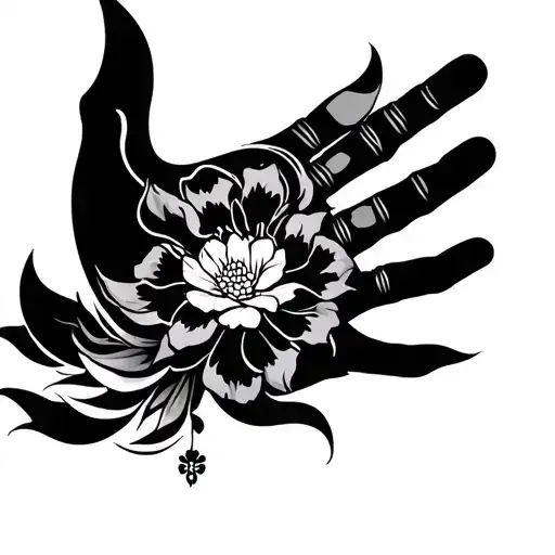 Asian Hand Tattoo Design