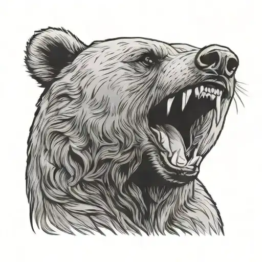 Bear Open Mouth Front Paws