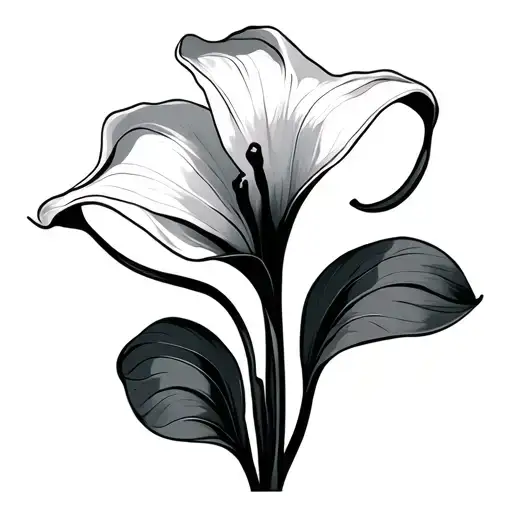 Calla Lilly Stength Symbol Intertwined