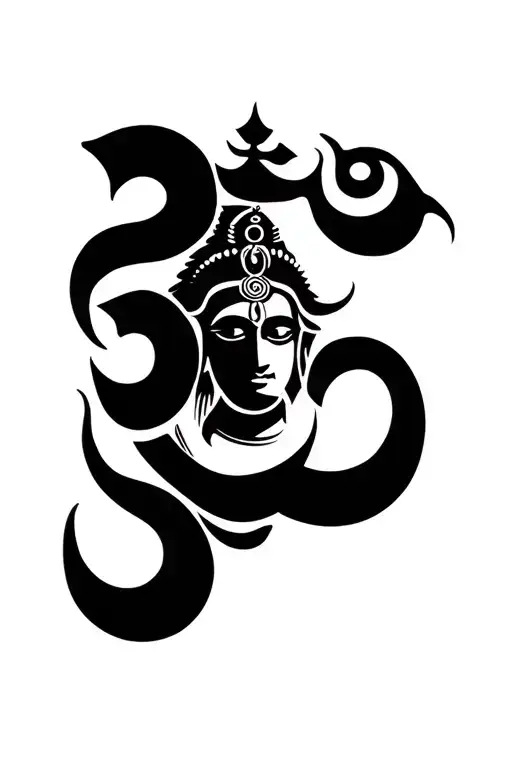 A Minimal Lord Shiva Tattoo Feautiring The Om And Dumru And It Should Be Aesthetic