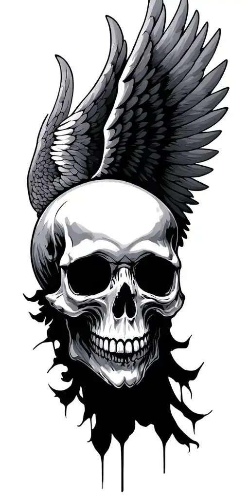 Skull Moto Angel Guardian
