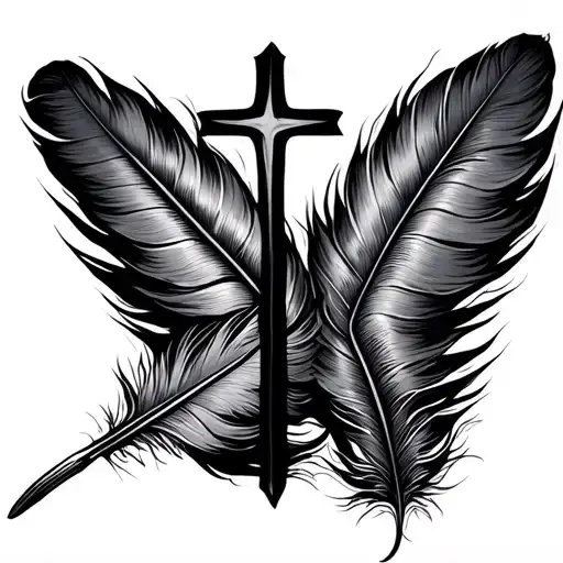 Feather And Cross