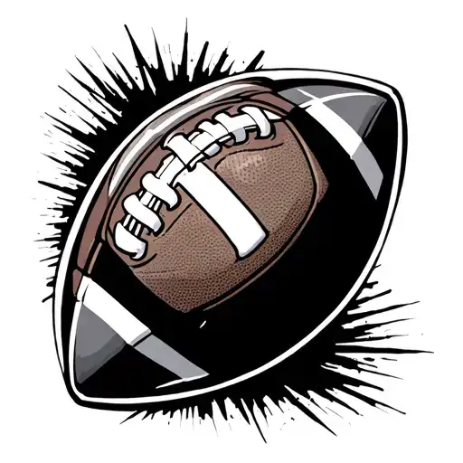 Football With Number 8